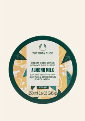 Almond Milk Cream Body Scrub for tørr, sensitiv hud