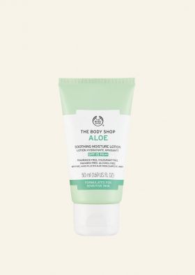 Aloe Dagkrem SPF15 fra The Body Shop har en lett og myk konsistens til sensitiv eller normal hud